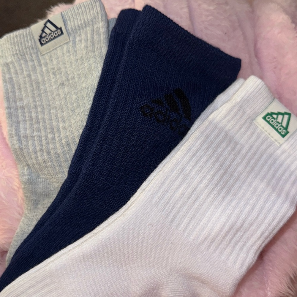 Adidas Men's Cushioned High Quarter Socks 3 Pair Pack Aeroready Size 6-12 New